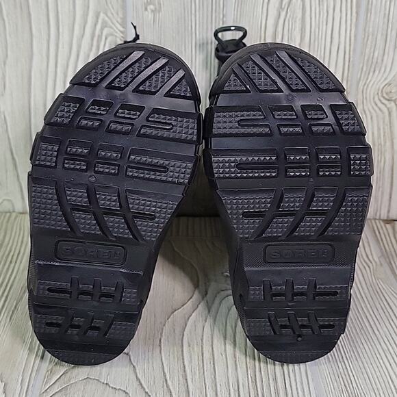 Sorel Flurry Winter Snow Boots Green Black Waterproof Kids Toddler Size 9 NIB - Picture 9 of 14